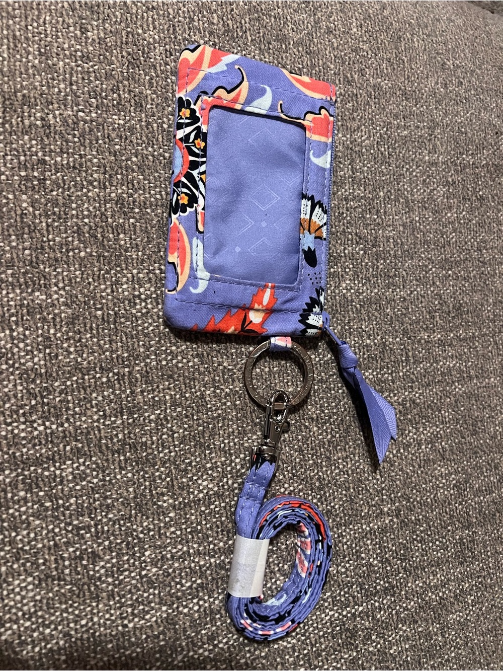 Vera Bradley Lavender Floral ID Badge Holder with Lanyard